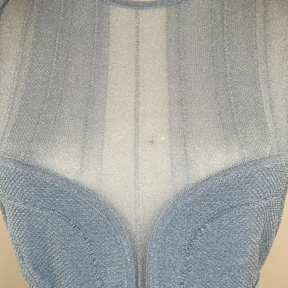 Herve Leger Sheer Bustier Gown L - Picture 6 of 13